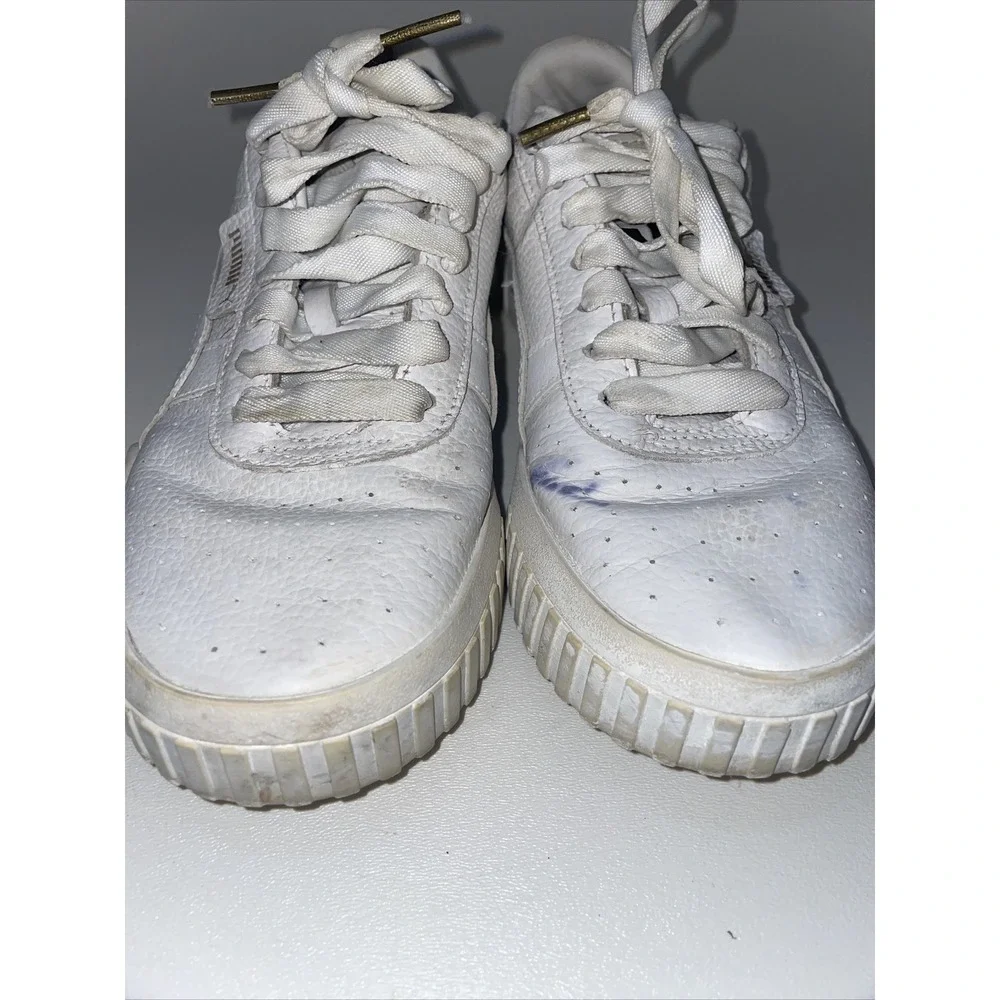 Puma Cali 369155-01 Leather Sneakers, Women's‎ Size 7, White